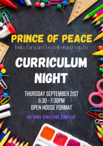Join us for Curriculum Night
